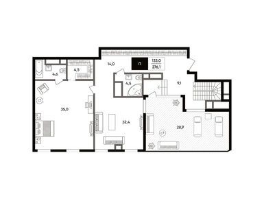 Планировки 3-к. апартаменты в Titul на Серебрянической (Титул на Серебрянической)
