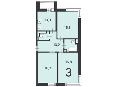 3-комнатная 76.00 кв.м, Жилой дом «Тайнинская ул., д. 11», 19 874 000 руб.