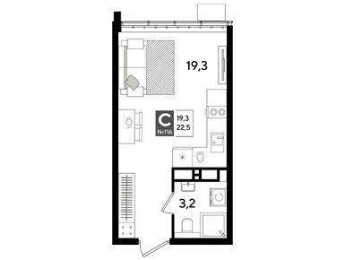 Студия 22.50 кв.м, ЖК DOGMA PARK (Догма Парк), 5 042 250 руб.