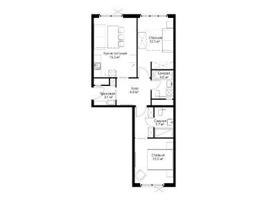 Планировки двухкомнатные в ЖК «У реки. Эко Видное 2.0»