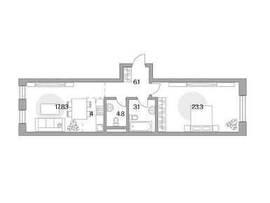 2-комнатная 59.30 кв.м, ЖК MYPRIORITY Басманный (Май Приорити Басманный), 31 182 861 руб.