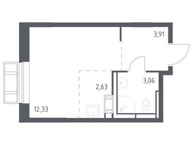 Планировки студии в ЖК «Рублевский Квартал»