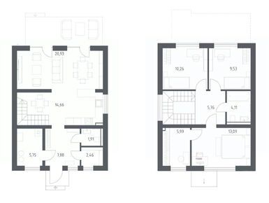 Планировки трехкомнатные в Коттеджный поселок «Дмитров Дом»
