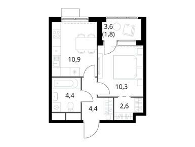 Планировки однокомнатные в ЖК «1-й Химкинский» (Первый Химкинский)