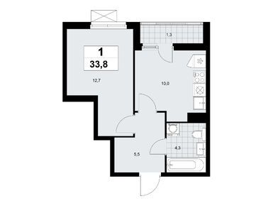 Планировки однокомнатные в ЖК «Дзен-кварталы»