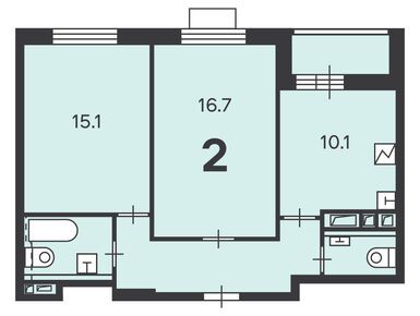 2-комнатная 55.80 кв.м, Жилой дом «Шокальского пр-д, д. 28А, к. 1», 14 999 040 руб.