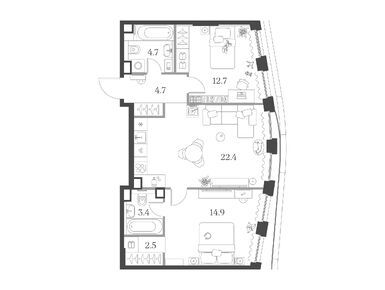 2-комнатная 65.30 кв.м, ЖК «Муза», 53 369 690 руб.