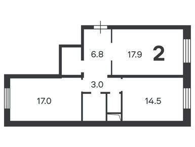 Планировки двухкомнатные в Жилой дом «Труда ул., д. 9, к. 1»