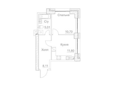 1-комнатная 36.22 кв.м, ЖК «Сезар Сити», 24 991 800 руб.