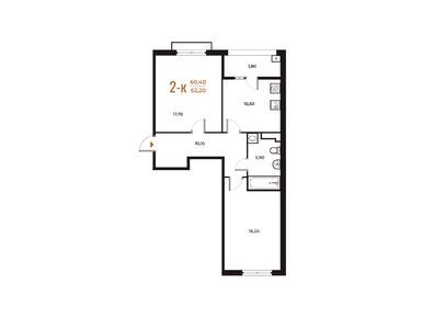 Планировки двухкомнатные в ЖК «Новое Летово»