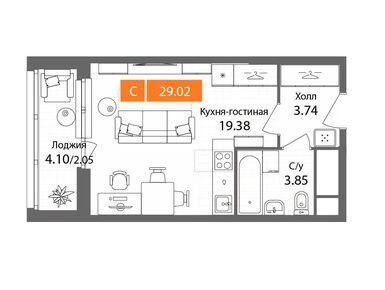 Студия 29.02 кв.м, ЖК «Планерный квартал», 9 372 256 руб.