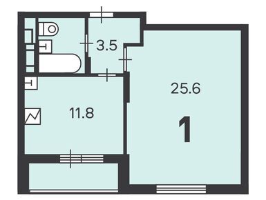 Планировки однокомнатные в Жилой дом «Шелихова пр-д, д. 7; д. 9, к. 1»