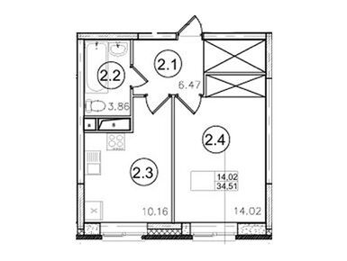 Планировки однокомнатные в ЖК «Портал»