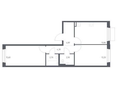 Планировки двухкомнатные в ЖК «Новое Внуково»