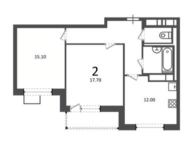 2-комнатная 60.90 кв.м, Жилой дом «Балаклавский пр-кт, д. 17», 31 058 926 руб.
