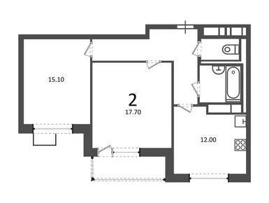 2-комнатная 60.90 кв.м, Жилой дом «Балаклавский пр-кт, д. 17», 31 058 926 руб.