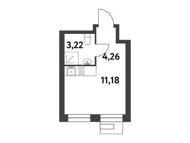 Планировки студии в ЖК Smart Garden (Смарт Гарден)