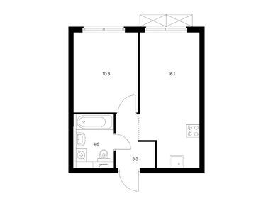 Планировки однокомнатные в Holland park