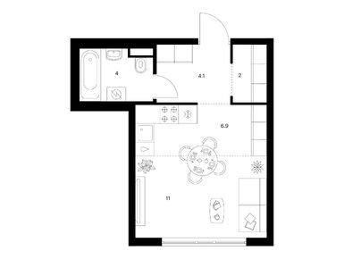 Планировки студии в Кавказский бульвар 51