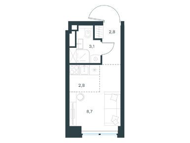 Студия 17.40 кв.м, Level Звенигородская, 15 489 352 руб.