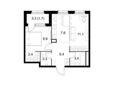 Планировки двухкомнатные в ЖК «1-й Химкинский» (Первый Химкинский)