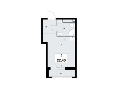 Студия 22.40 кв.м, Жилой район «Родные кварталы», 8 892 800 руб.