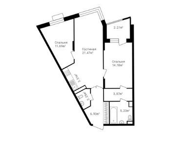Планировки трехкомнатные в Клубный дом «Точка отсчета»