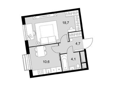 1-комнатная 38.10 кв.м, ЖК «Римский», 12 504 420 руб.
