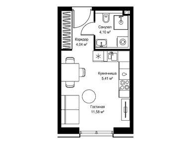 Планировки студии в ЖК «Селигер Сити»