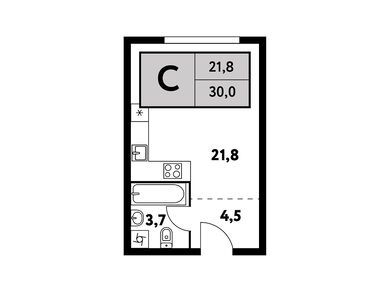 Планировки студии в ЖК «Фестиваль Парк-2»
