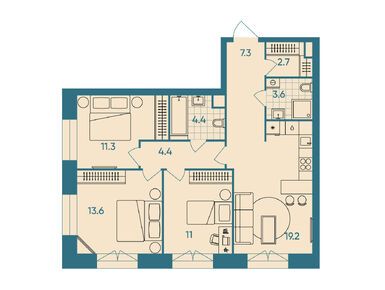 Планировки четырехкомнатные в ЖК ERA (ЭРА)