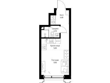 Планировки студии в ЖК SET (СЕТ)