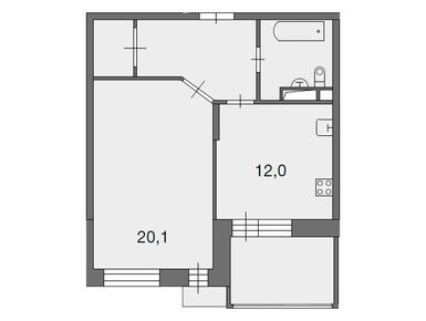 1-комнатная 46.10 кв.м, ЖК «Ново-Никольское», 8 634 204 руб.