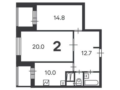 2-комнатная 61.30 кв.м, Жилой дом «Зеленый пр-кт, д. 97А», 22 660 923 руб.