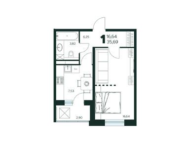 Планировки однокомнатные в ЖК «Ласточкино» (Химки)