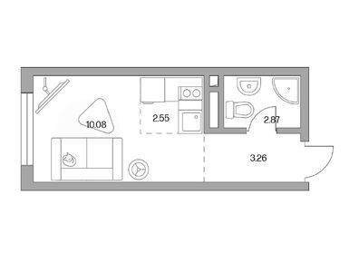 Студия 18.76 кв.м, ЖК «Гранель Коломенское», 13 583 982 руб.