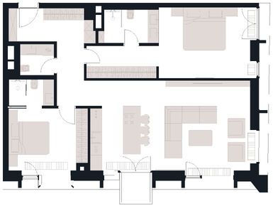 Планировки трехкомнатные в ЖК Victory Park Residences (Виктори Парк Резиденсез)