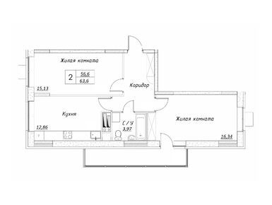 Планировки двухкомнатные в ЖК «Шоколад» (Дмитров)