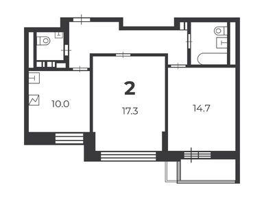 2-комнатная 57.60 кв.м, Жилой дом «Летчика Бабушкина ул., д. 29, к. 5», 24 790 954 руб.