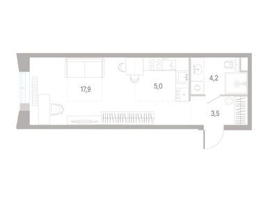 1-комнатная 30.60 кв.м, ЖК «КОД Сокольники», 17 374 680 руб.