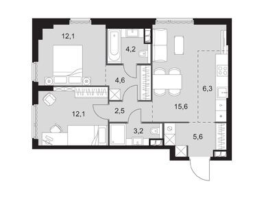 Планировки трехкомнатные в ЖК Sydney City (Сидней Сити)