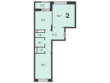 2-комнатная 62.70 кв.м, Жилой дом «6-я Радиальная ул., д. 7/1, к. 1», 14 551 643 руб.