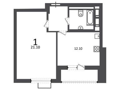 Планировки однокомнатные в Жилой дом «Краснодонская ул., д. 50»