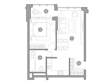 2-комнатная 48.30 кв.м, ЖК «UNO. Головинские пруды», 23 540 937 руб.