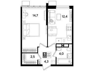 Студия 21.50 кв.м, ЖК DOGMA PARK (Догма Парк), 4 865 450 руб.