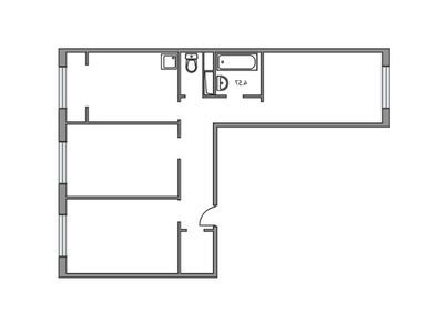 Планировки трехкомнатные в ЖК «Новая Рига»