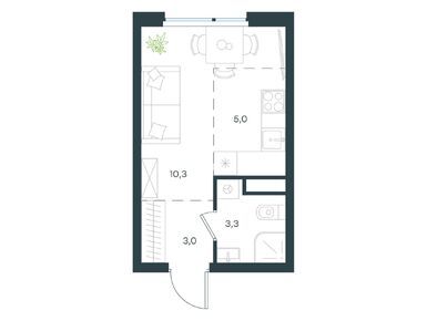 Планировки студии в Level Лесной