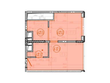 Планировки 2-к. апартаменты в Sunterra (Сантерра)