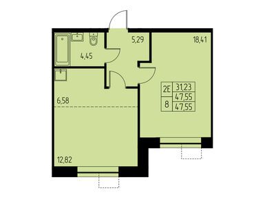 Планировки двухкомнатные в ЖК «Дом на Студенческом»