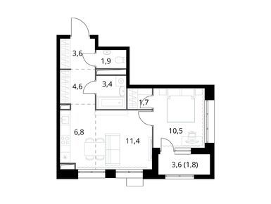 Планировки двухкомнатные в ЖК «1-й Саларьевский» (Первый Саларьевский)